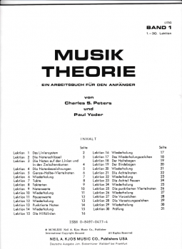 Musiktheorie Band 1