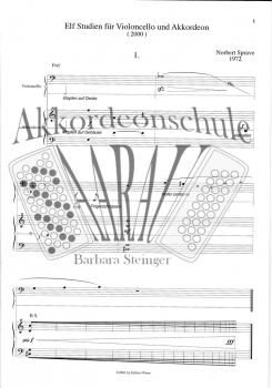 Elf Studien (Akkordeon/Cello)