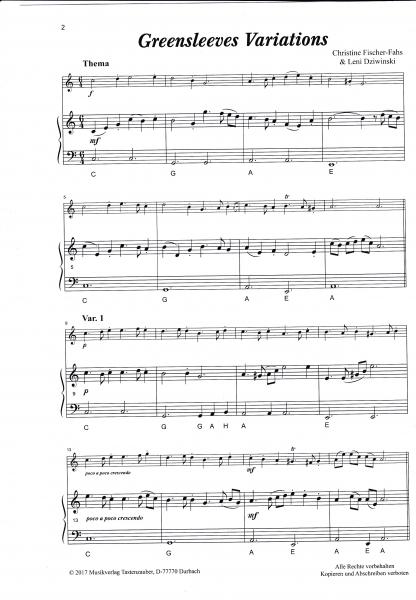 Greensleaves Variations (Akkordeon/Melodieistrument in C)