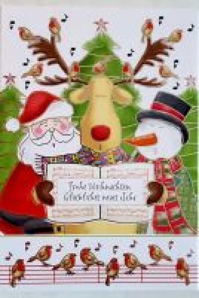 Postkarte "Fröhliche Weihnachten - Glückliches"